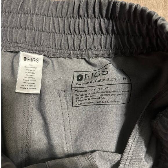 Figs Jogger Scrub Pants Size Medium Stretch Drawstring Nurse - Picture 4 of 6